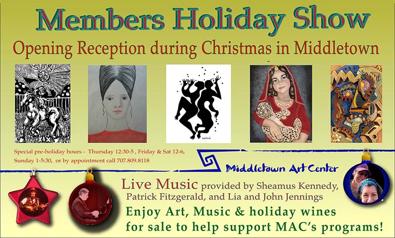 Middletown Art Center Members Holiday Show and Sale Opening Party Dec 12 2015 4pm-8pm